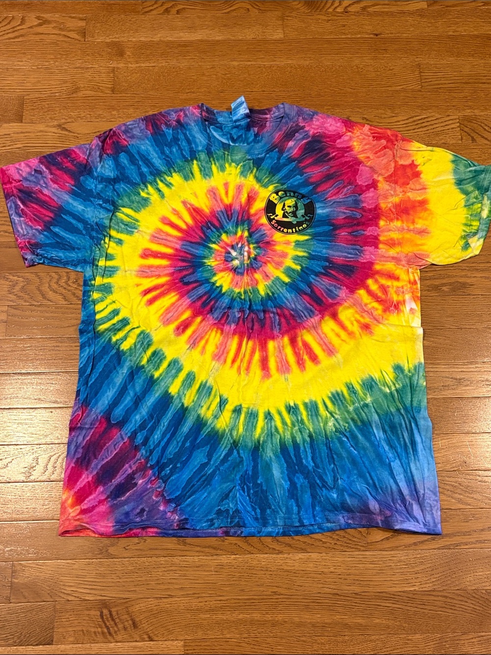 Gildan | Rainbow Tie Dye T-shirt Benny Sorrentino’s Pizza Shop Size XL